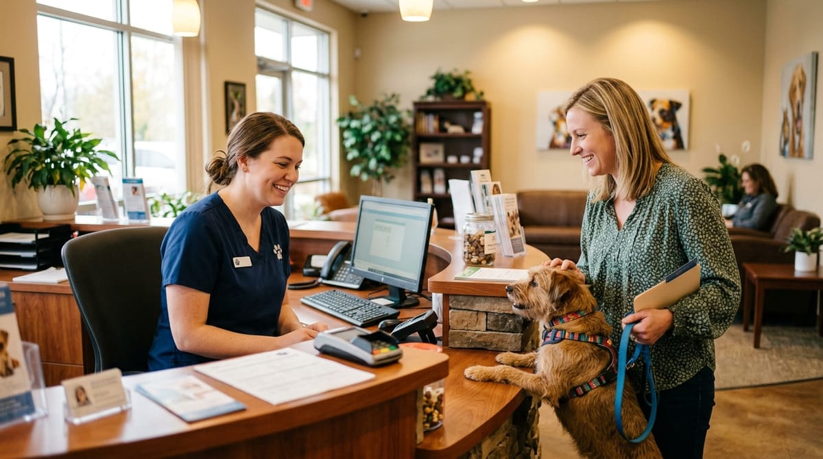 Agilidade na recepção de clínicas veterinárias