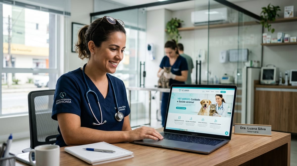 Templates de site pra clínica veterinária com tracking de conversão integrado