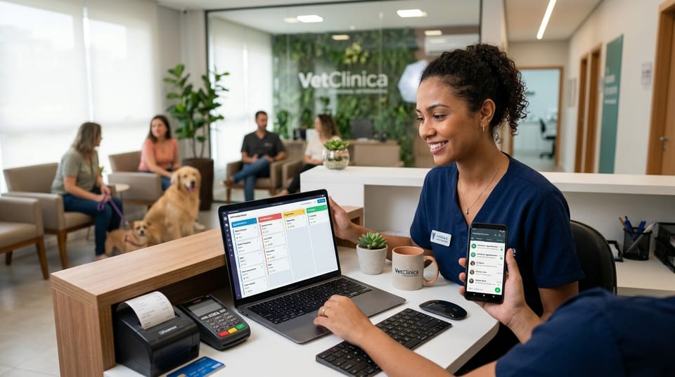Melhor CRM com WhatsApp embarcado pra clínica veterinária em 2026